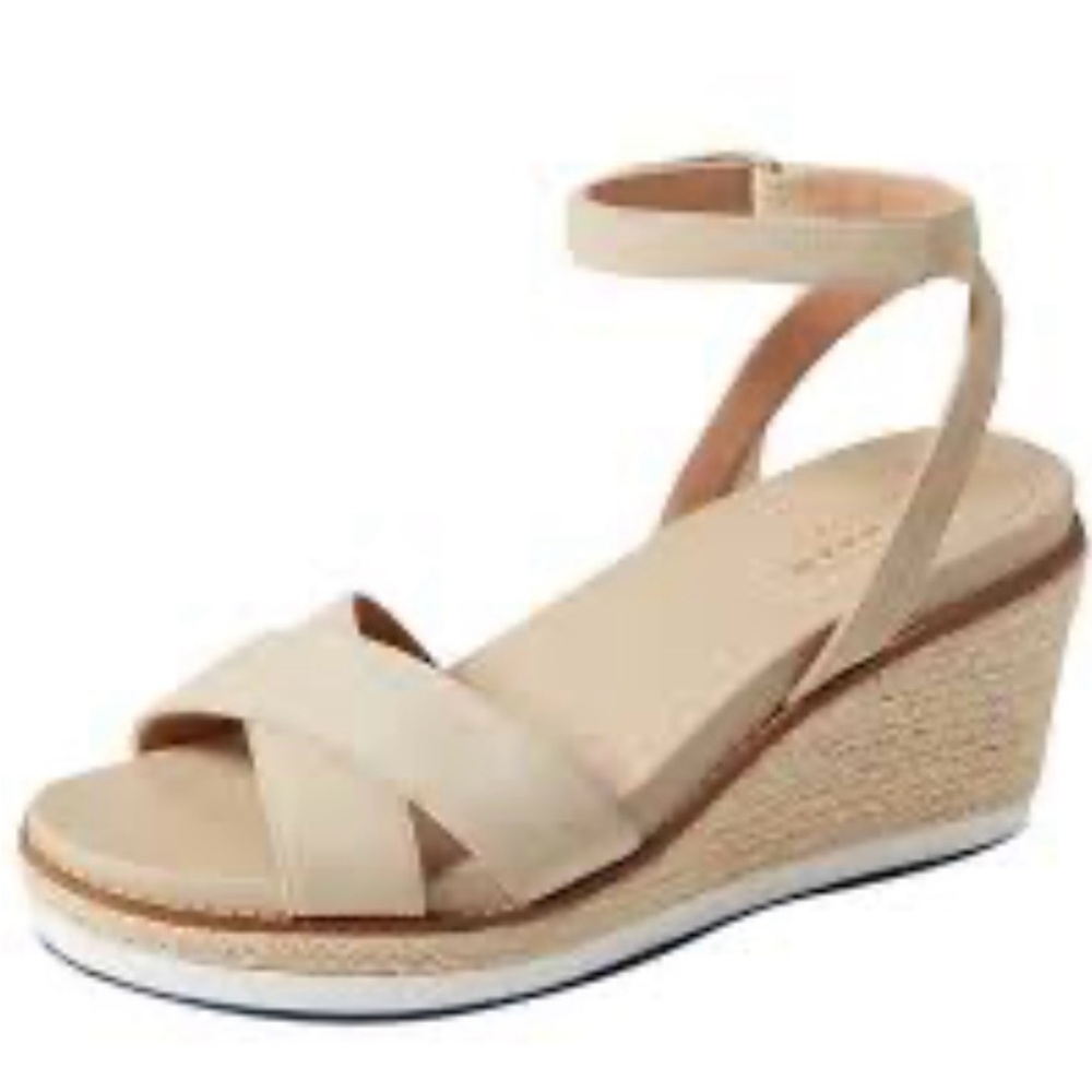 Cole Haan Women's Tan Cloudfeel Wedge Espadrilles Sandals, Size 7B